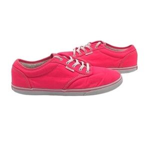 VANS Pink Lace Up Skater Shoes Size 8 Women’s